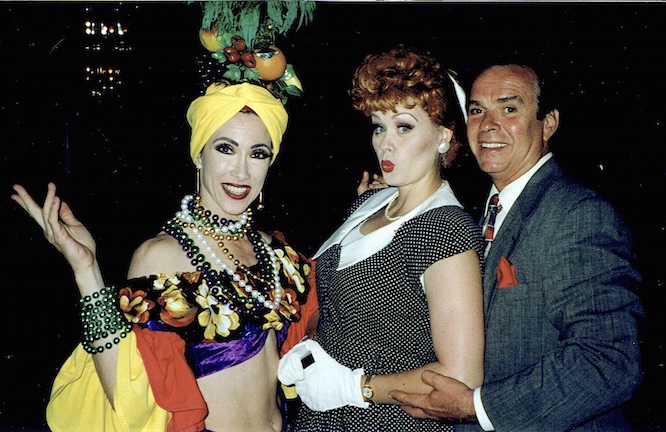 Betty as Carmen with Lucy and Ricky Impersonators