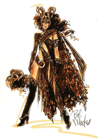 Bob Mackie Sketch_Love Is A Battlefield