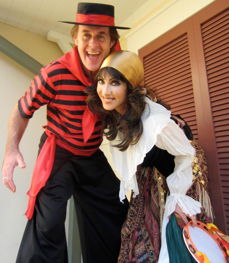 Italian Gondolier and Gypsy by STILT PROS