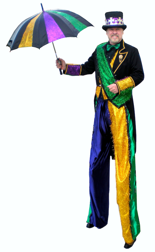 MARDI GRAS AMBASSADOR STILT WALKER BY STILT PROS