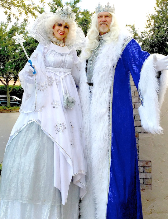 STILT PROS SNOW KING AND SNOW QUEEN