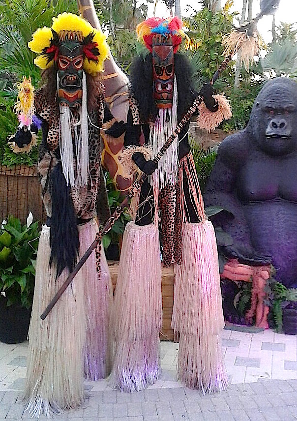 TRIBAL JUNKANOO JUNGLE STILT WALKERS by STILT PROS