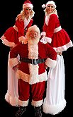 Santa Baby Stilt Walkers by Stiltpros