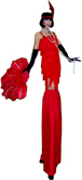 SPEAKEASY FLAPPER GIRL STILT WALKER BY STILT PROS