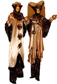 GOLDEN VENEZIA STILT WALKERS BY STILT PROS