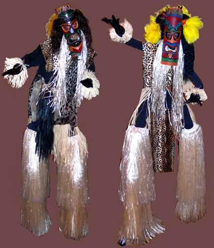 TRIBAL JUNKANOO STILT WALKERS by STILT PROS