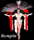 Showgirl Stilt Walkers by Stilt Pros